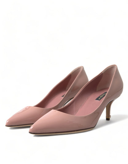 Dolce &amp; Gabbana Pink Lackleder Pumps Heels Schuhe