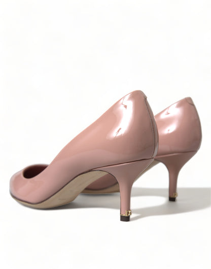 Dolce &amp; Gabbana Pink Lackleder Pumps Heels Schuhe