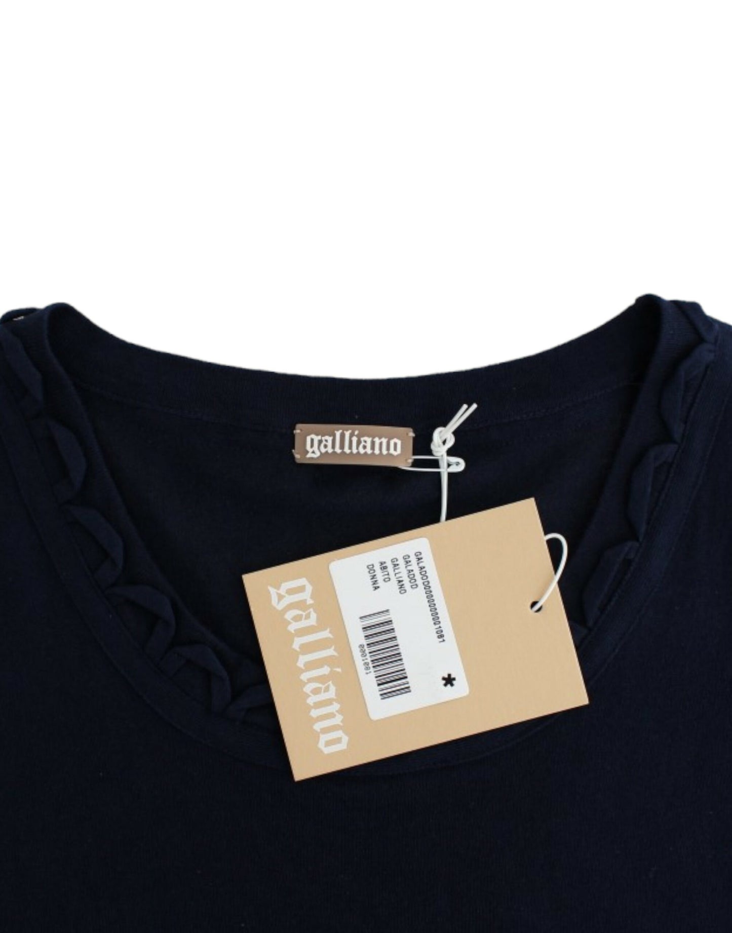 John Galliano Blaues Kleid aus Baumwolljersey