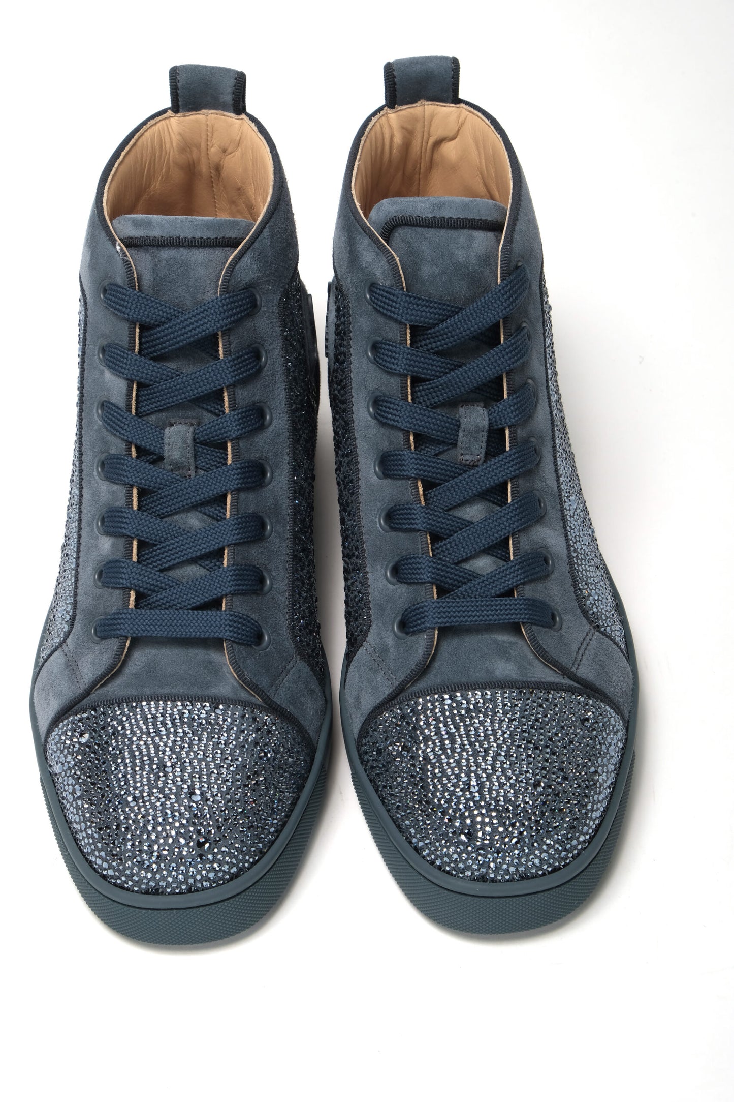 Christian Louboutin Blue Louis Junior Spikes Sneaker-Schuhe