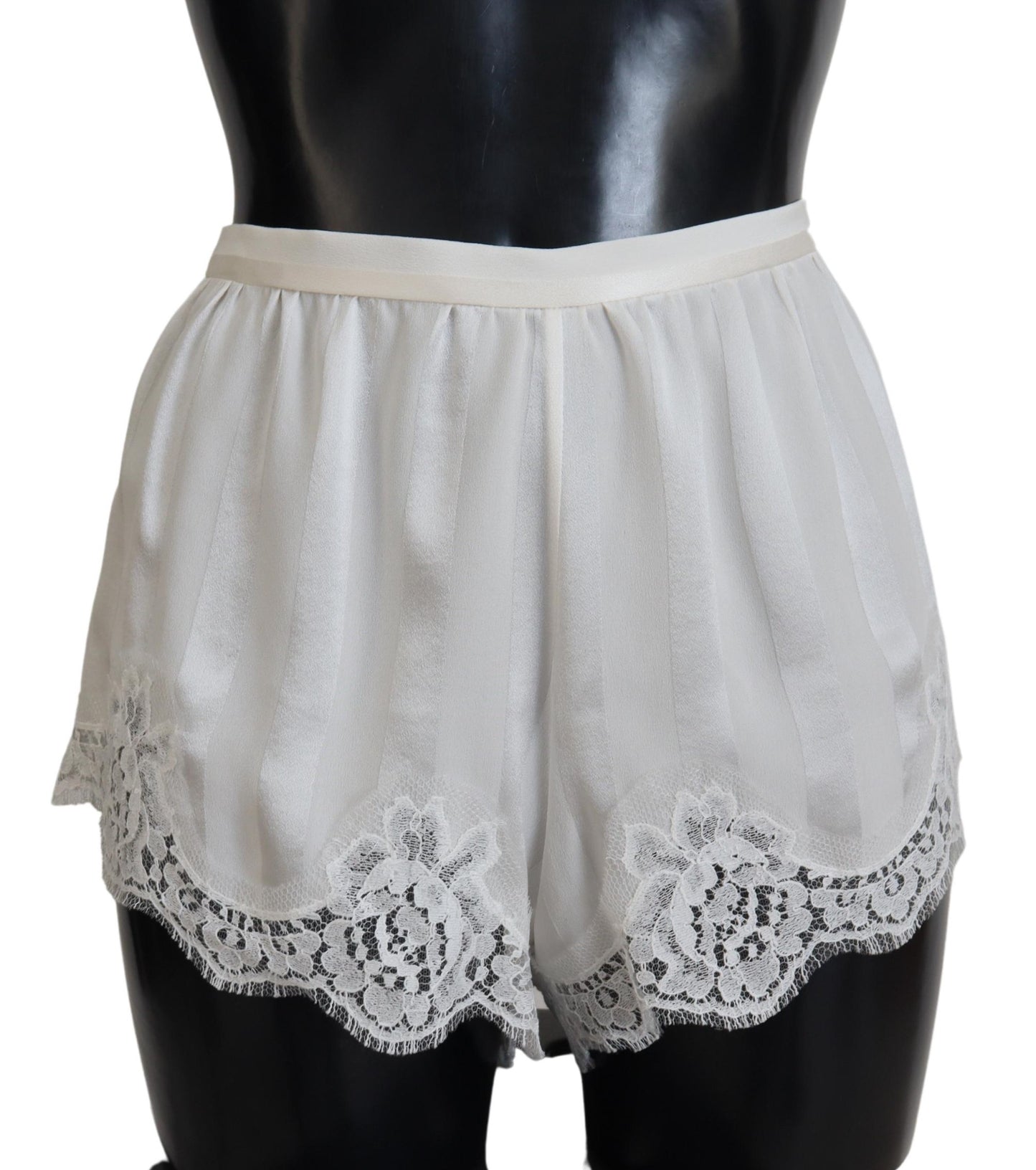 Dolce & Gabbana Elegant White Lace Lingerie Shorts