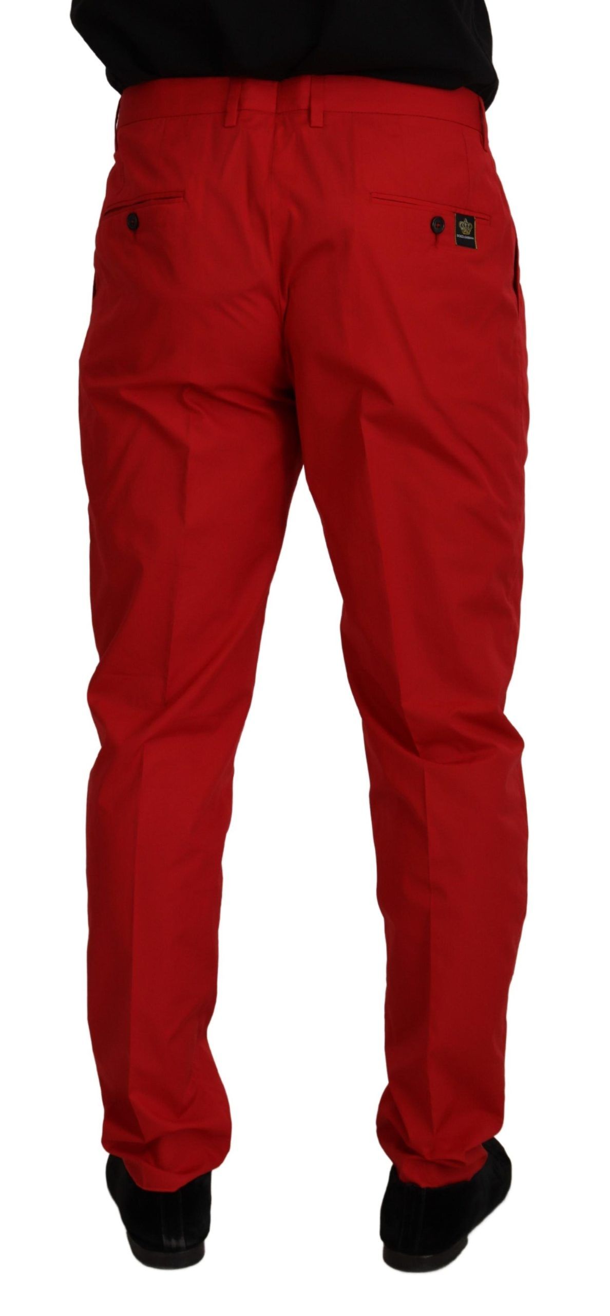 Dolce & Gabbana Elegant Slim Fit Crimson Chinos