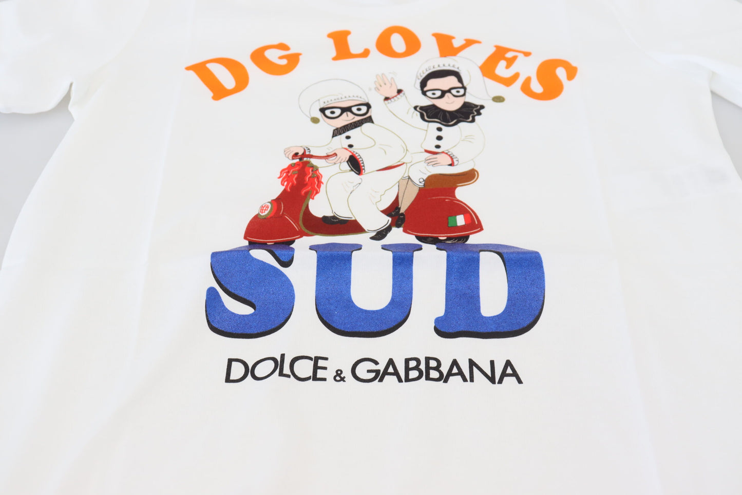 Dolce &amp; Gabbana Weißes Baumwoll-DG Loves SUD-T-Shirt