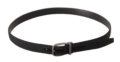 Dolce & Gabbana Elegant Black Leather Gents Belt