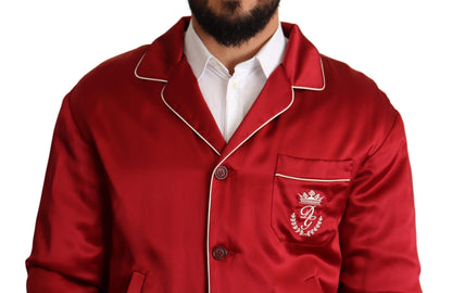 Dolce &amp; Gabbana Bomberjacke mit DG-Logo und roten Seidenknöpfen