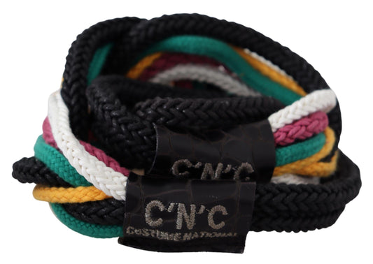 Costume National Chic Multicolor Twisted Rope Belt