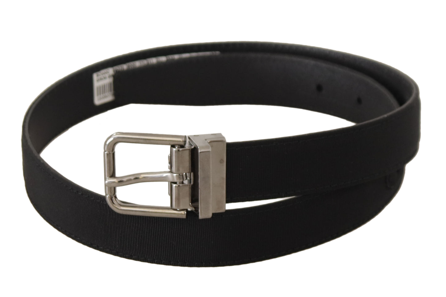 Dolce & Gabbana Elegant Black Canvas & Leather Belt