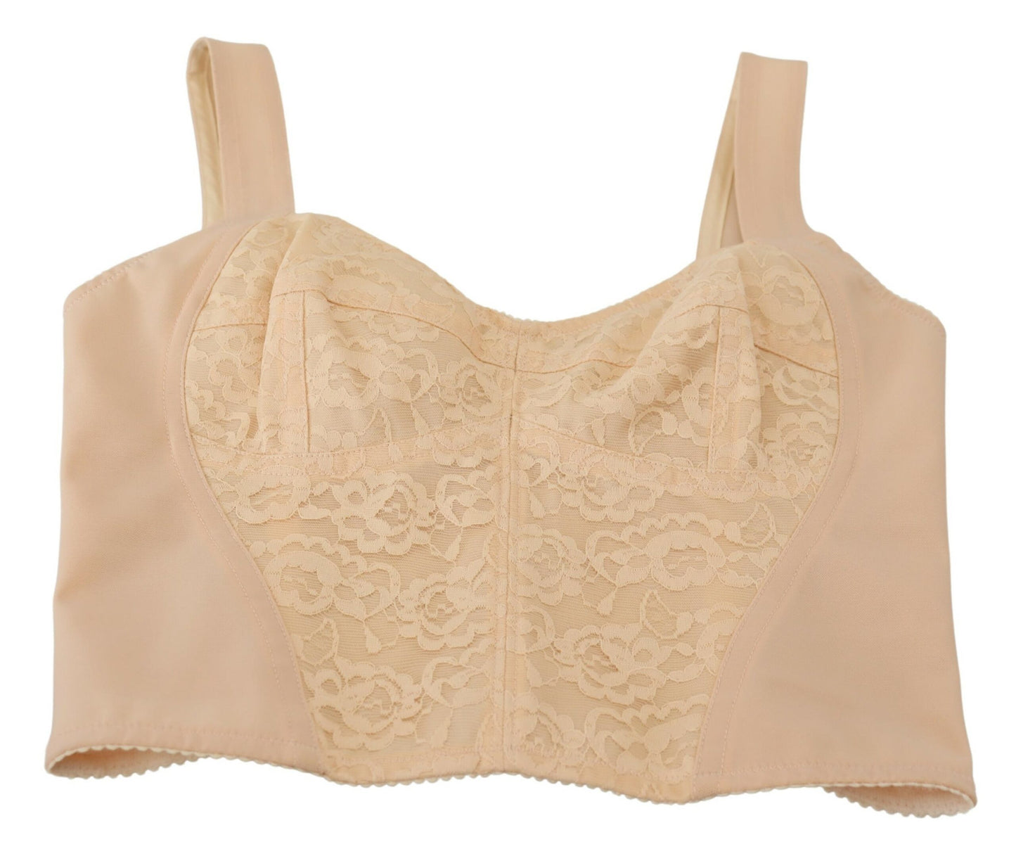 Dolce &amp; Gabbana Beige verkürztes Bustier-Korsett-Büstenhalter-Oberteil