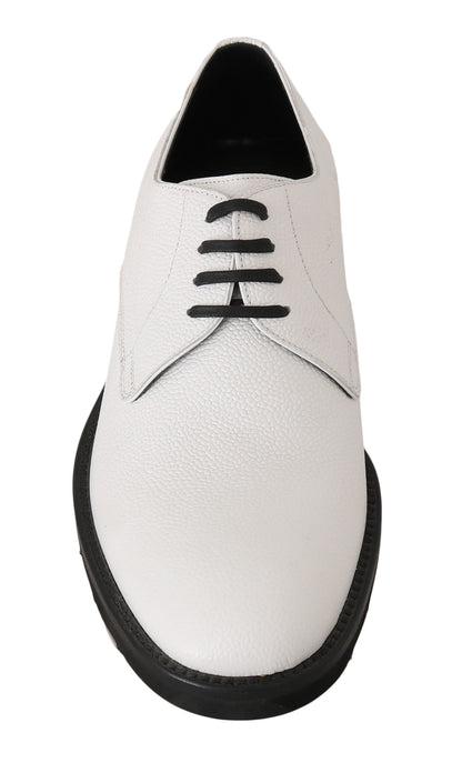 Dolce & Gabbana Elegant White Formal Leather Shoes