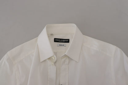 Dolce & Gabbana Dazzling White Slim Fit Dress Shirt