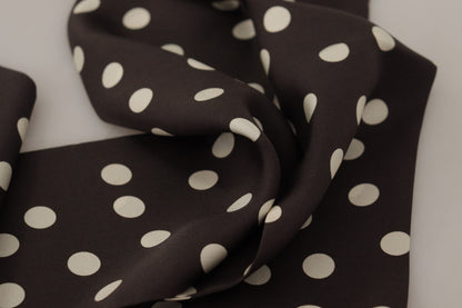 Dolce & Gabbana Elegant Polka Dotted Silk Men's Scarf