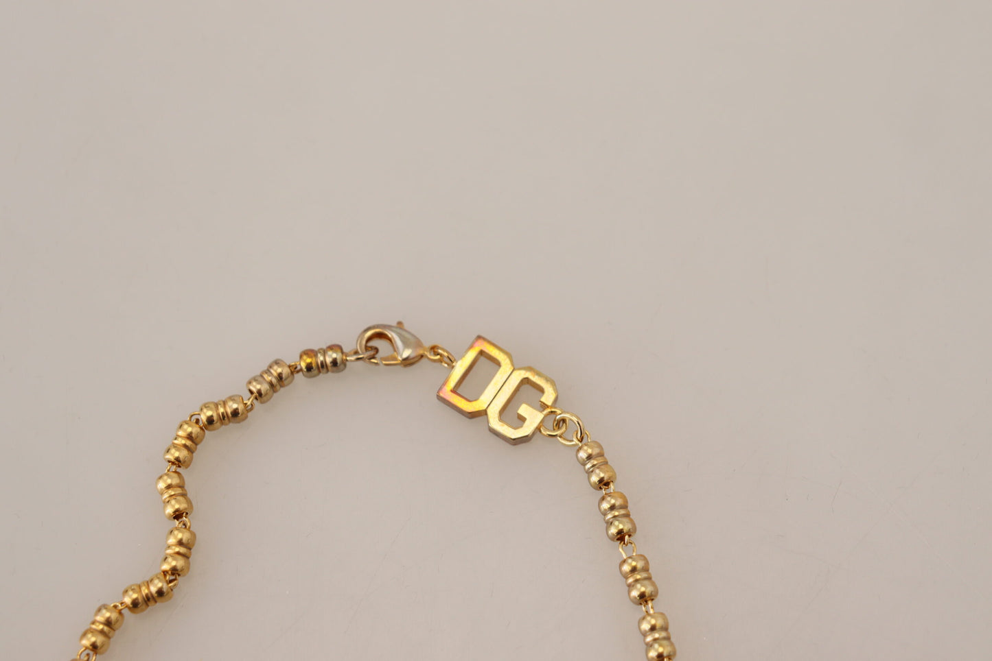 Dolce &amp; Gabbana Goldmessingkette SUPER PIG Anhänger Logo Halskette