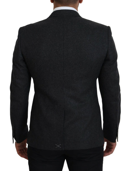 Dolce & Gabbana Elegant Gray Single Breasted Wool Blazer