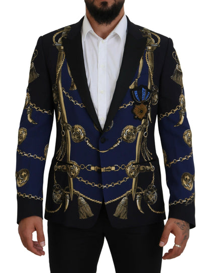 Mehrfarbig bedruckter Mantel-Martini-Blazer von Dolce &amp; Gabbana