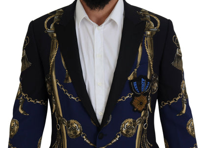 Mehrfarbig bedruckter Mantel-Martini-Blazer von Dolce &amp; Gabbana