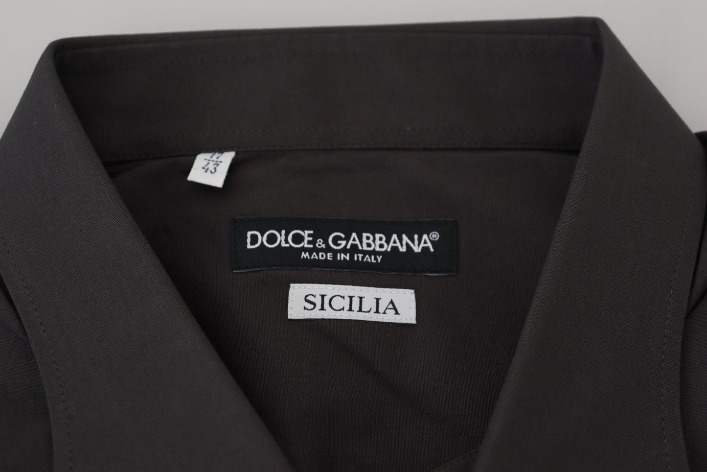 Dolce &amp; Gabbana Graues SICILIA Slim Fit Stretch-Hemd