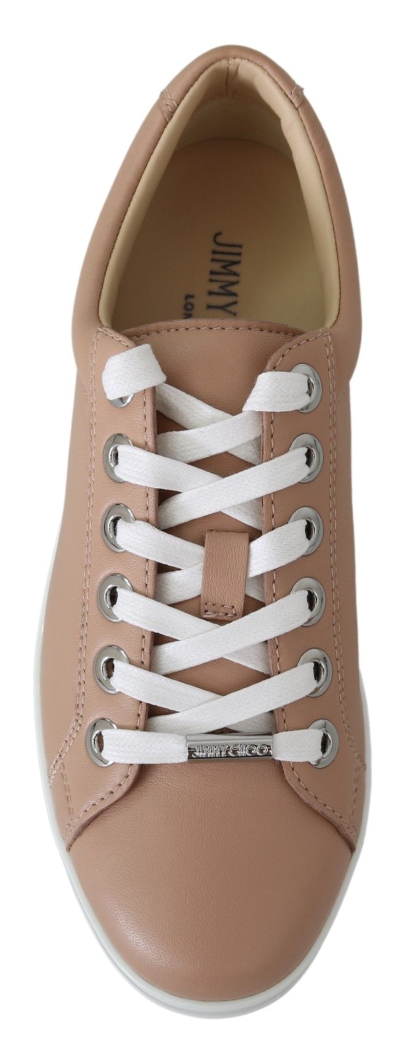 Jimmy Choo Powder Pink Nappa Leather Sneakers