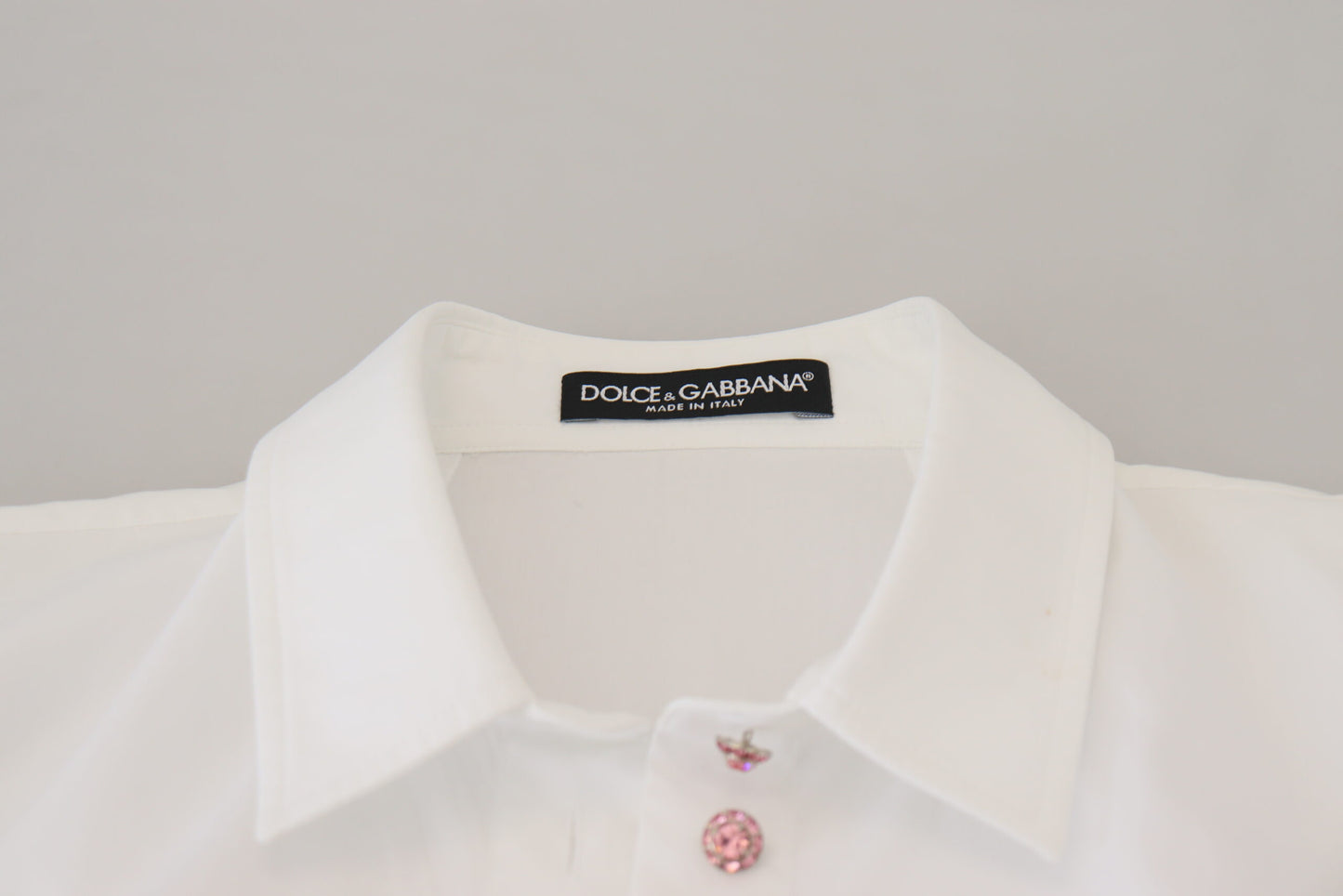 Dolce & Gabbana Elegant White Cotton Button-Up Blouse