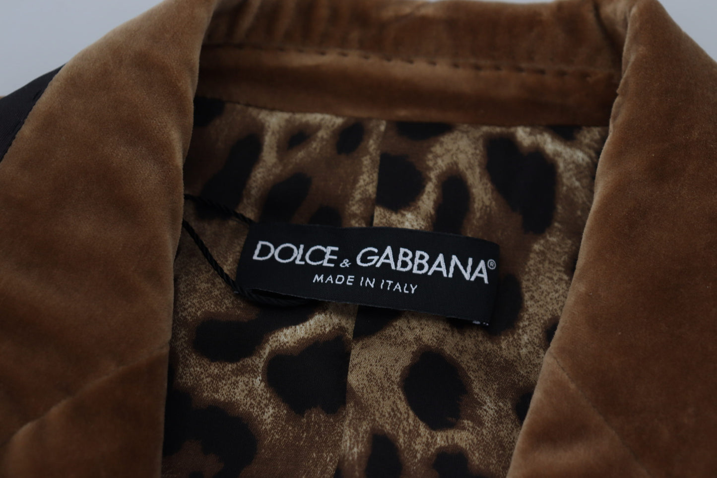 Dolce &amp; Gabbana Braune zweireihige Blazer-Baumwolljacke