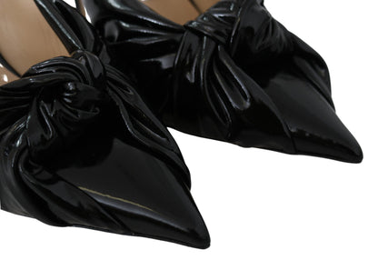 Jimmy Choo Annabell 85 Pumps aus schwarzem Lackleder