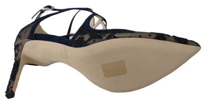 Marineblaue Lancer 85 Sandalen-Pumps von Jimmy Choo