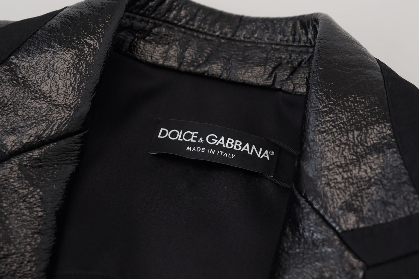 Dolce & Gabbana Elegant Cropped Black Designer Jacket