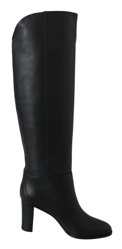 Jimmy Choo Madalie 80 Stiefel aus schwarzem Leder