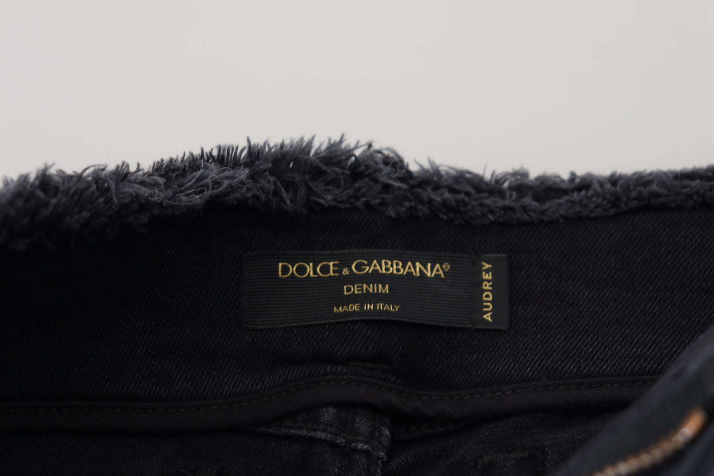 Dolce &amp; Gabbana – Schwarze Skinny-Denim-Jeans aus Baumwolle mit hoher Taille