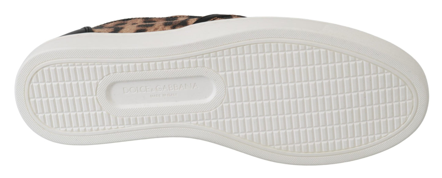 Dolce &amp; Gabbana #dgfamily Loafers aus Leder mit Leopardenmuster