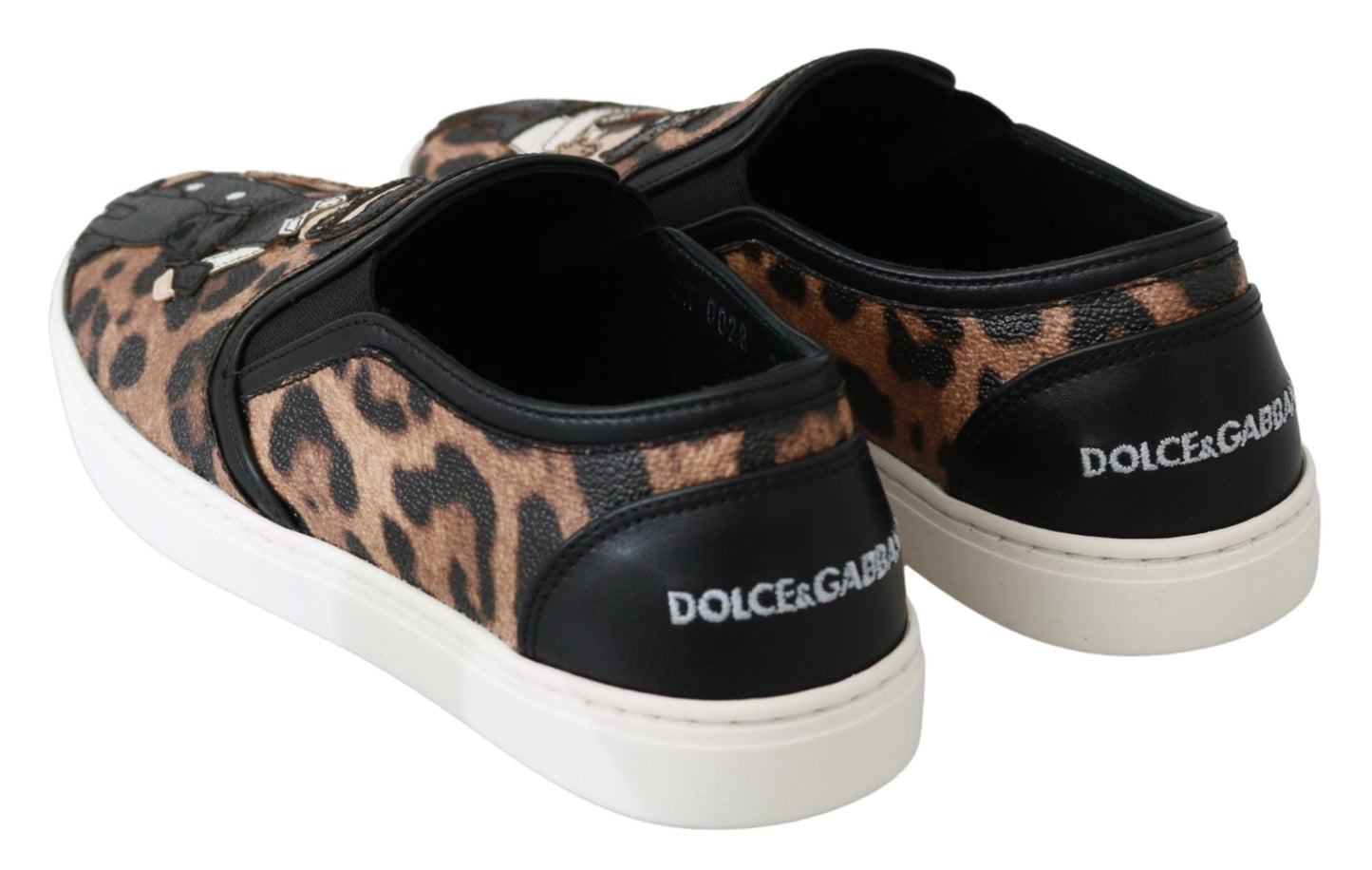 Dolce &amp; Gabbana #dgfamily Loafers aus Leder mit Leopardenmuster