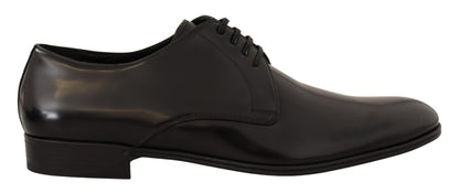 Dolce &amp; Gabbana Schwarze Leder-Schnürschuhe für Herren