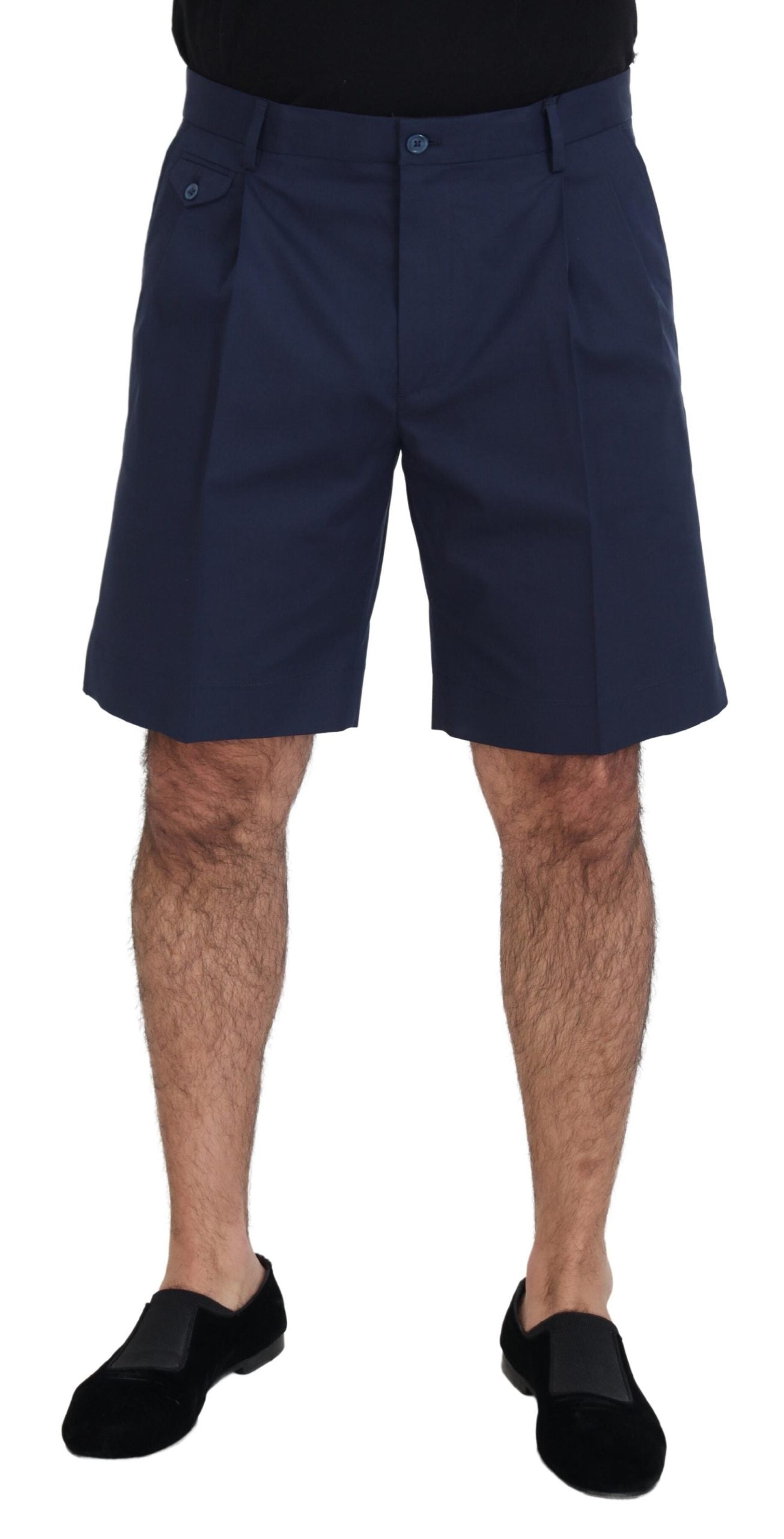 Dolce &amp; Gabbana Blaue Chino-Shorts aus Baumwoll-Stretch