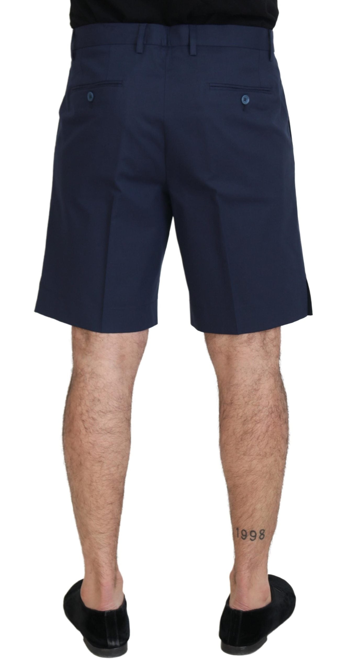 Dolce &amp; Gabbana Blaue Chino-Shorts aus Baumwoll-Stretch