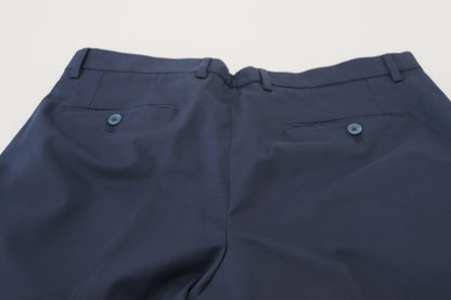 Dolce &amp; Gabbana Blaue Chino-Shorts aus Baumwoll-Stretch