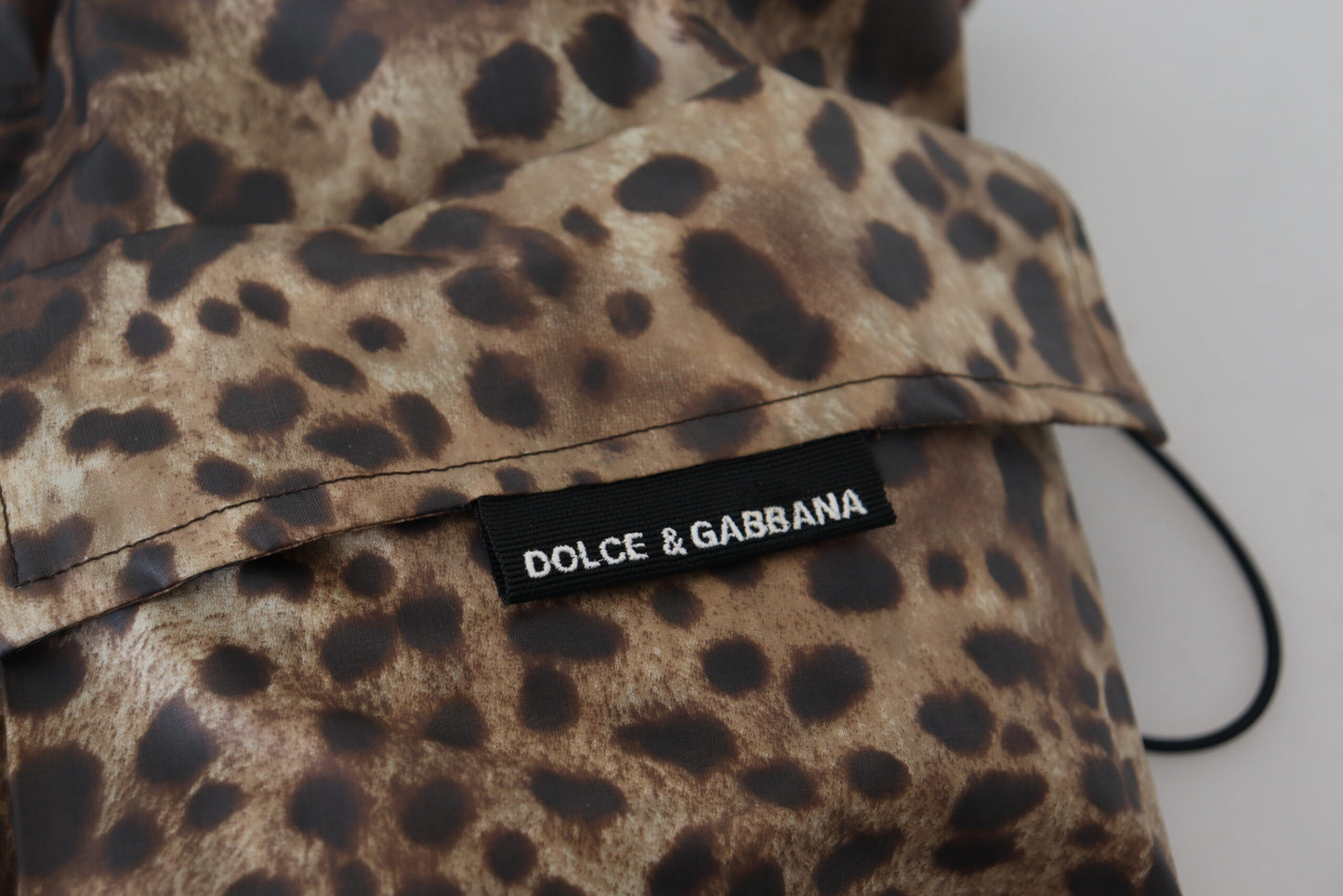 Dolce & Gabbana Elegant Leopard Print Hooded Jacket