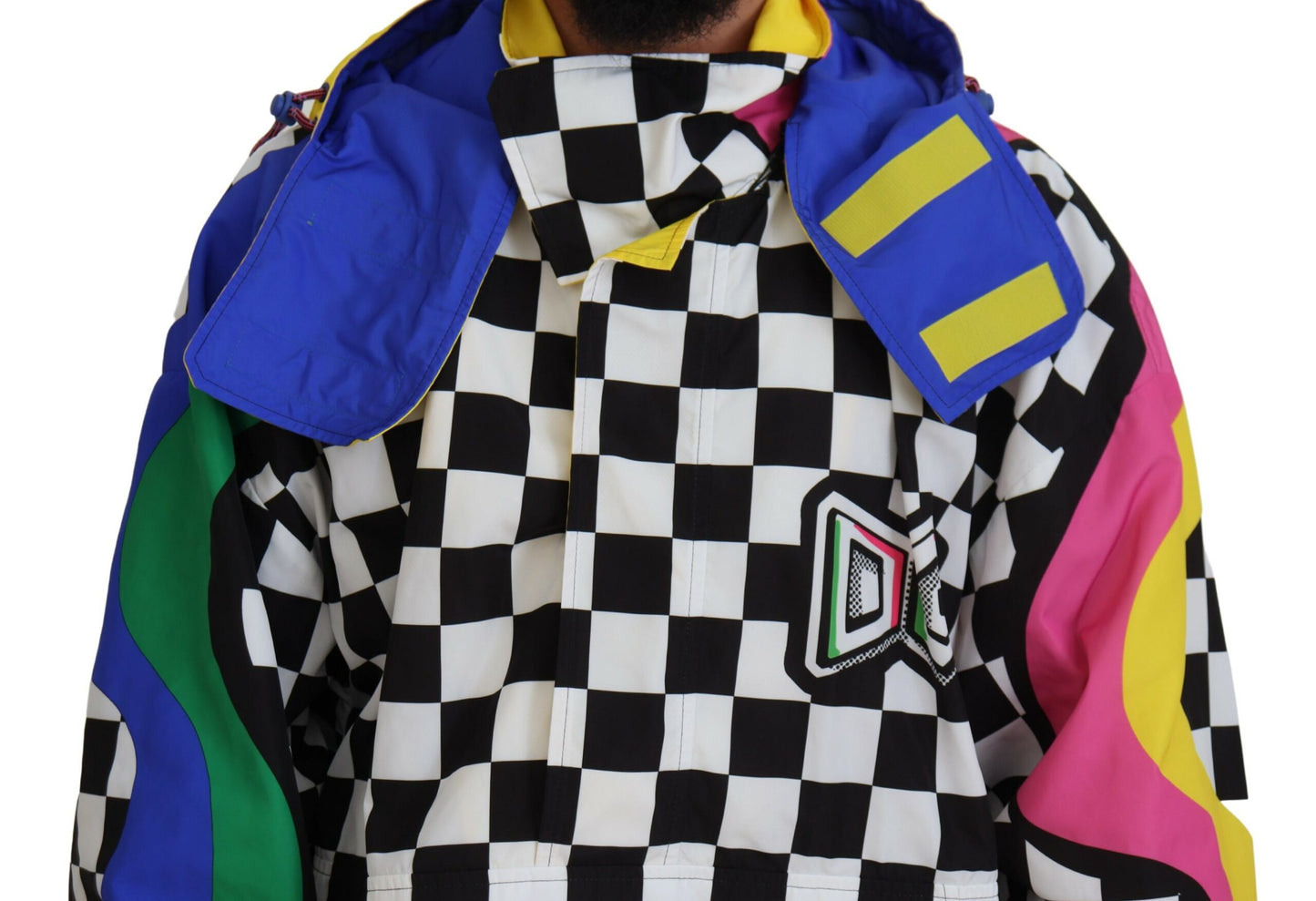 Dolce & Gabbana Multicolor Velcro Hooded Jacket