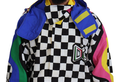 Dolce & Gabbana Multicolor Velcro Hooded Jacket