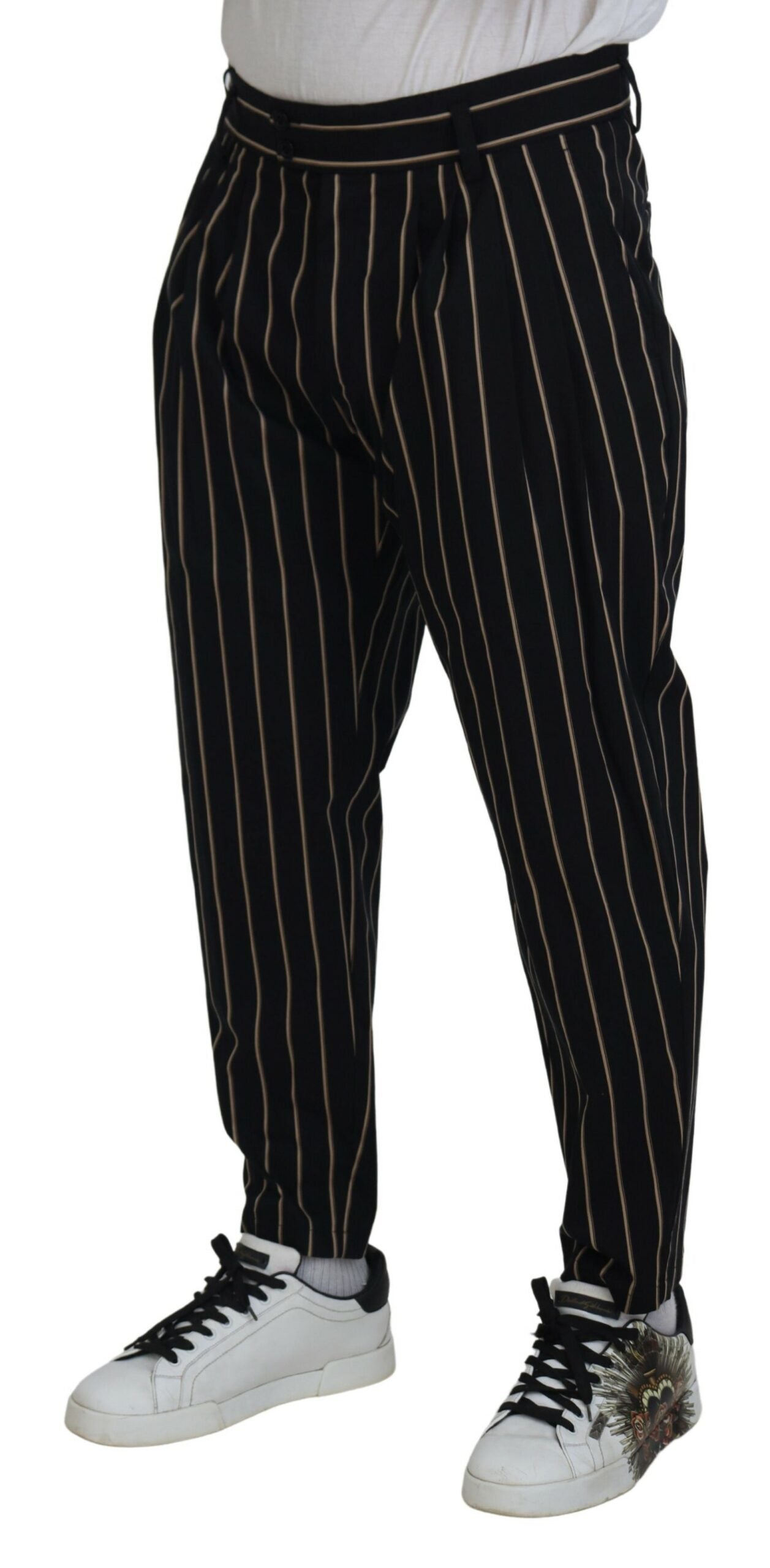 Dolce & Gabbana Elegant Striped Chino Tapered Pants