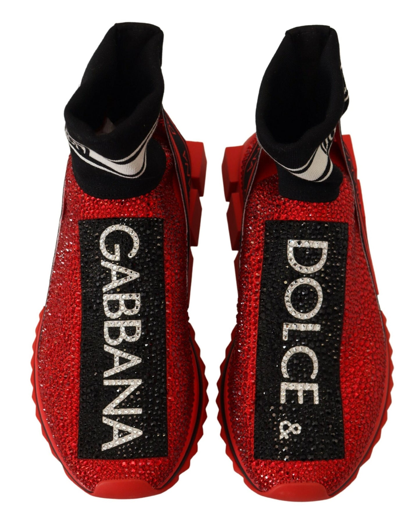 Dolce & Gabbana Exquisite Red Sorrento Slip-On Sneakers