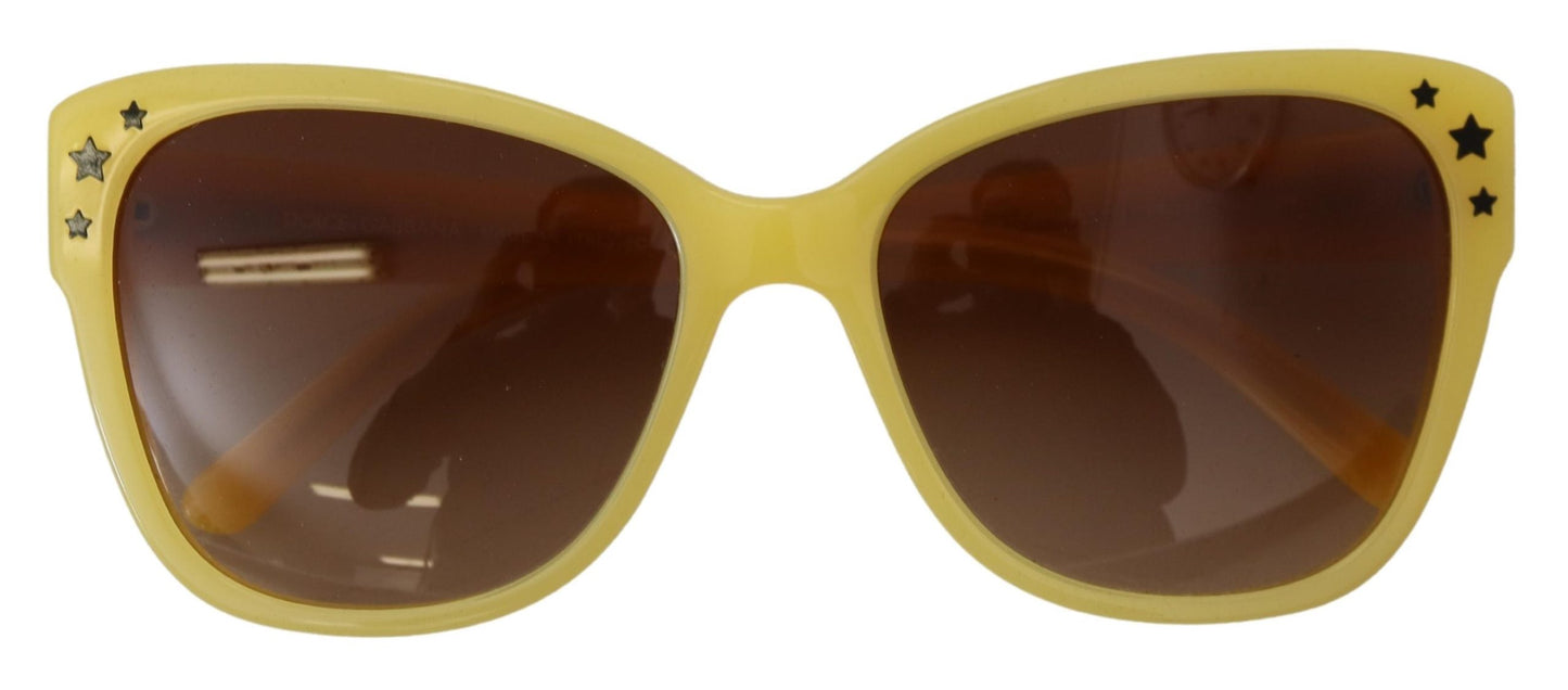 Dolce & Gabbana Chic Yellow Acetate Gradient Sunglasses