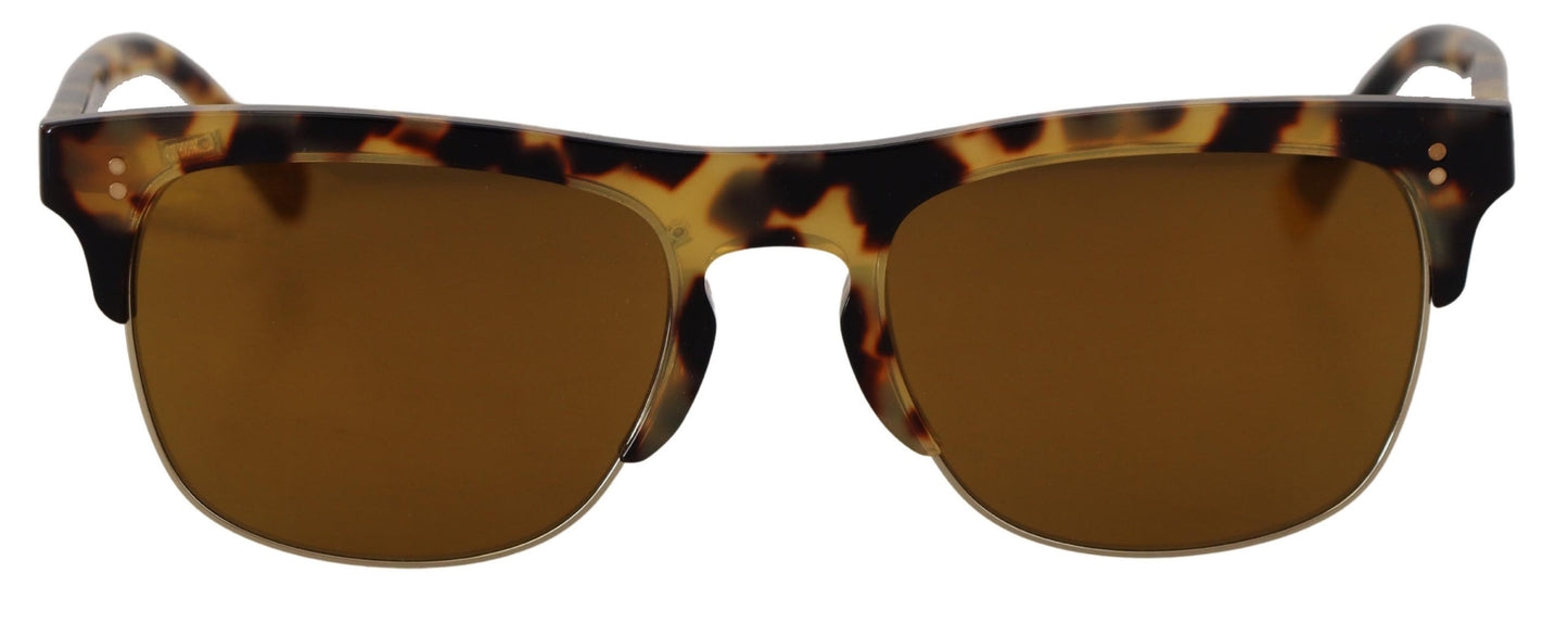 Dolce &amp; Gabbana Havana DG430A Sonnenbrille aus Acetat in Braungold