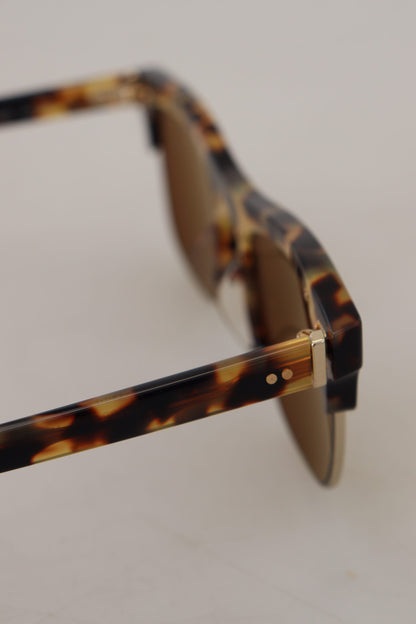 Dolce &amp; Gabbana Havana DG430A Sonnenbrille aus Acetat in Braungold