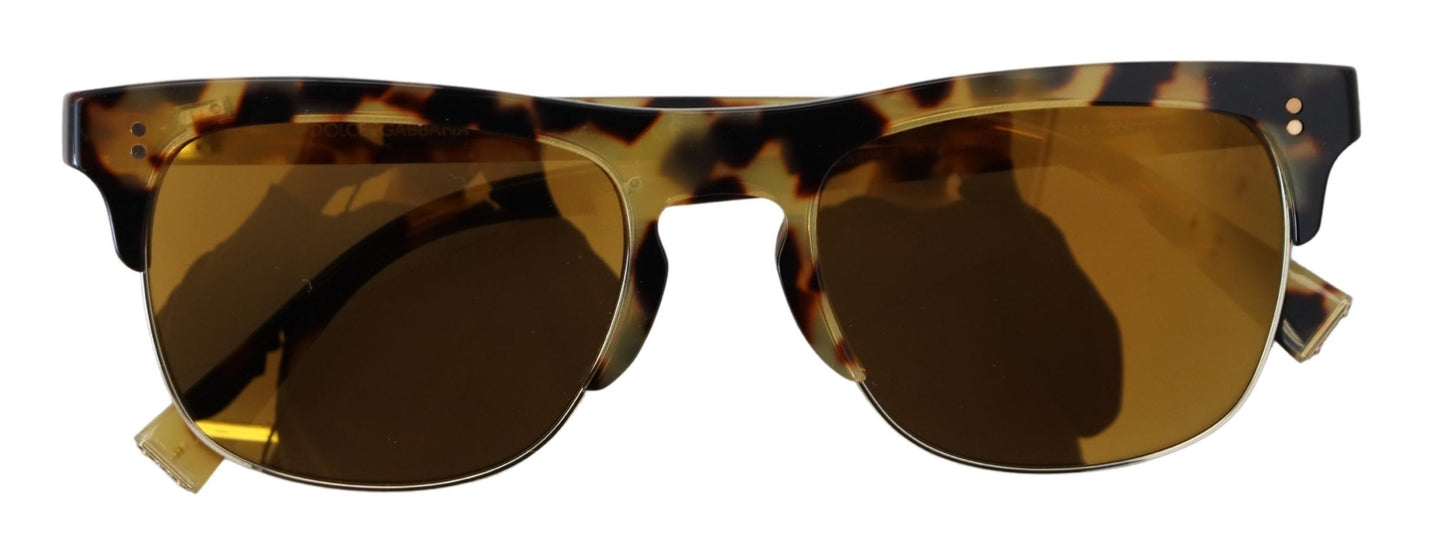 Dolce &amp; Gabbana Havana DG430A Sonnenbrille aus Acetat in Braungold