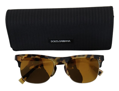 Dolce &amp; Gabbana Havana DG430A Sonnenbrille aus Acetat in Braungold