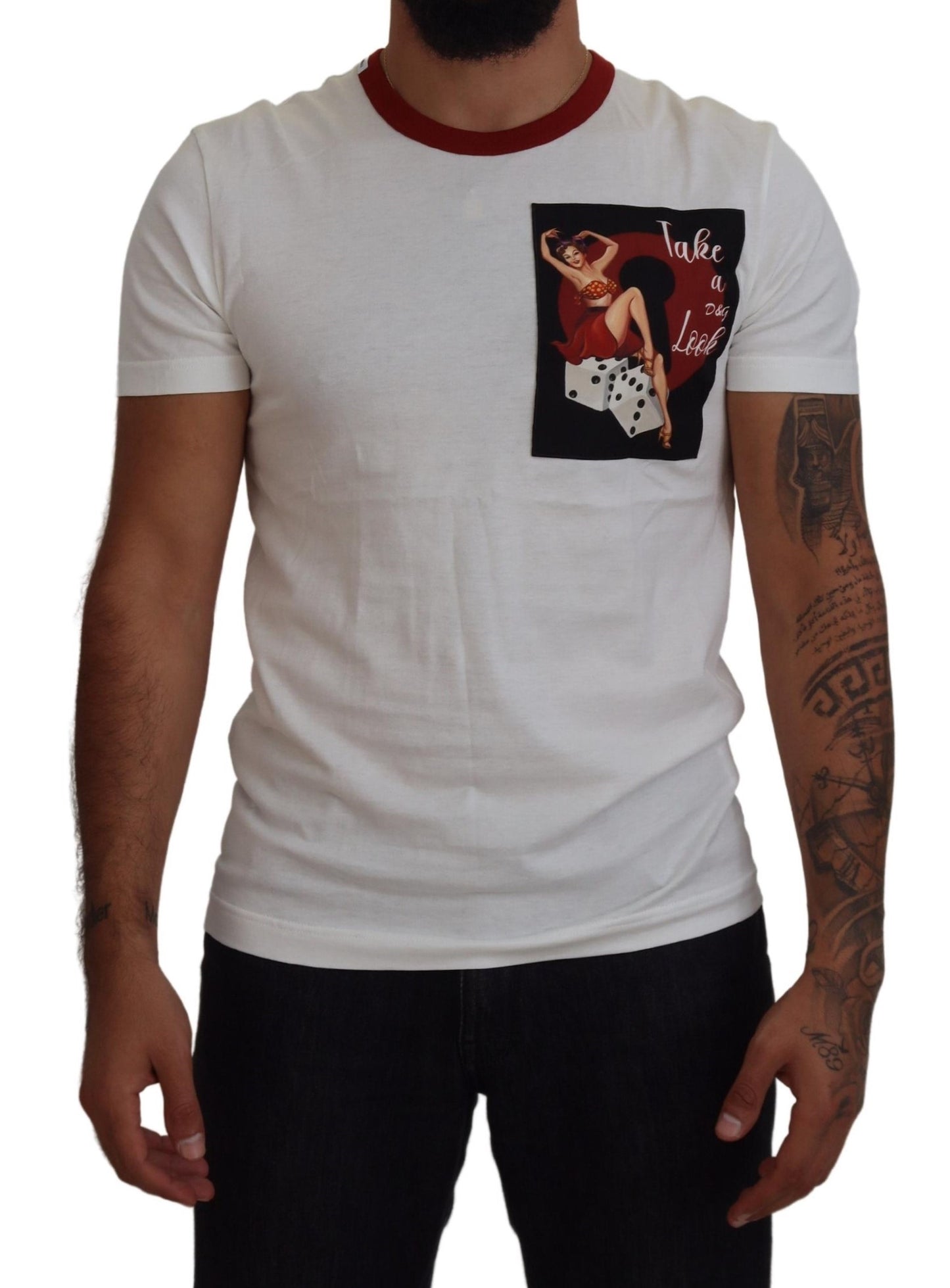 Dolce & Gabbana Elegant White Crewneck Cotton T-Shirt