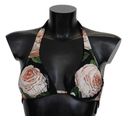 Dolce & Gabbana Elegant Floral Print Bikini Top