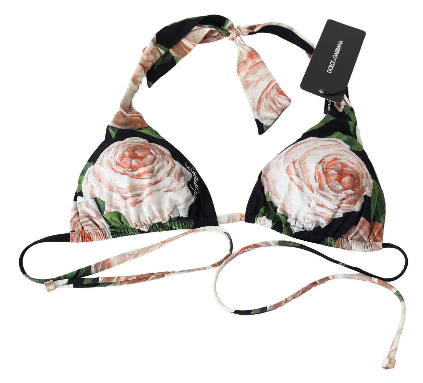 Mehrfarbige Beachwear-Bikinioberteile mit Blumenmuster von Dolce &amp; Gabbana