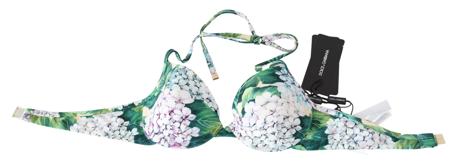 Mehrfarbige Beachwear-Bikinioberteile mit Blumenmuster von Dolce &amp; Gabbana