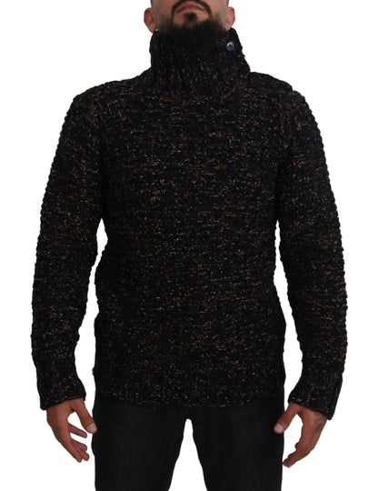 Dolce &amp; Gabbana Brown Fatto A Mano Rollkragenpullover