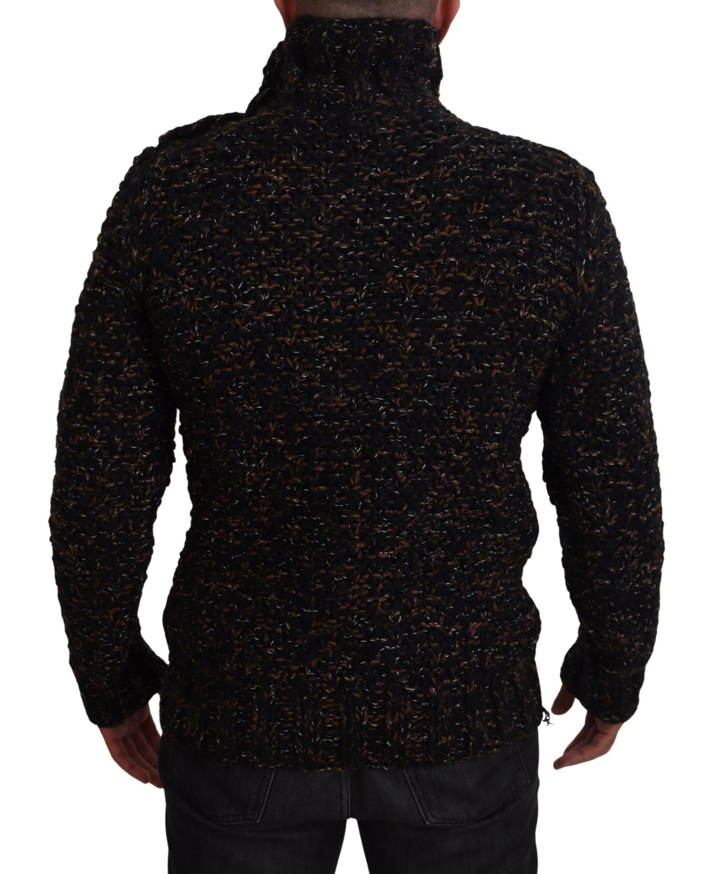 Dolce &amp; Gabbana Brown Fatto A Mano Rollkragenpullover